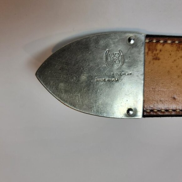 Belts by Herb Black Snakeskin Belt w/ Sterling Silver Overlay – Size 37 - Picture 5 of 7